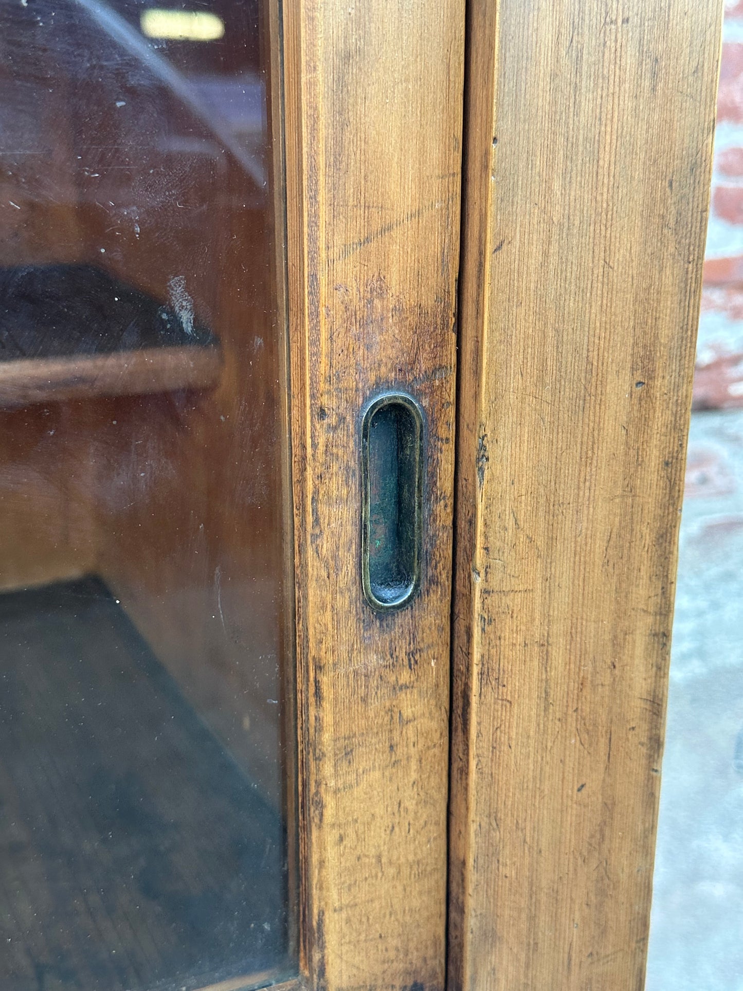Antique Japanese Meiji Era c1870's Mizuya Kitchen Tansu Two-Section Cabinet