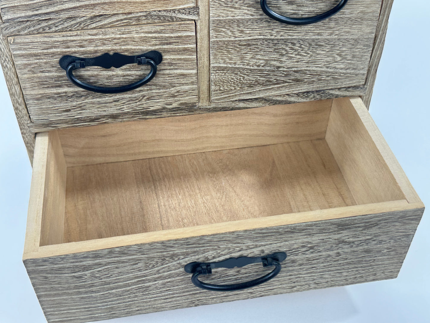 Japanese Kiri Wood Kodansu Personal Tansu Four Drawer Chest Showa Period 9"
