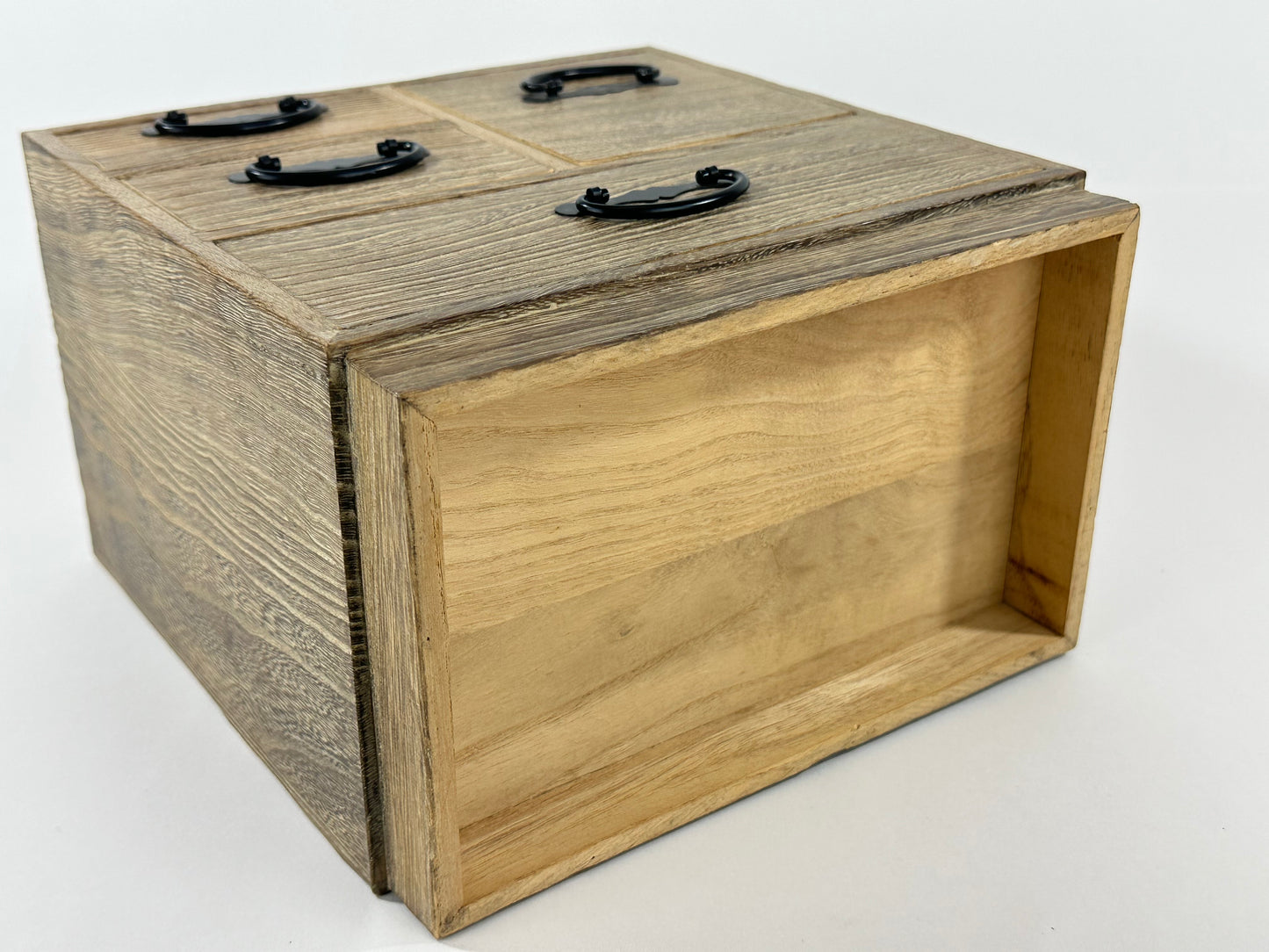 Japanese Kiri Wood Kodansu Personal Tansu Four Drawer Chest Showa Period 9"