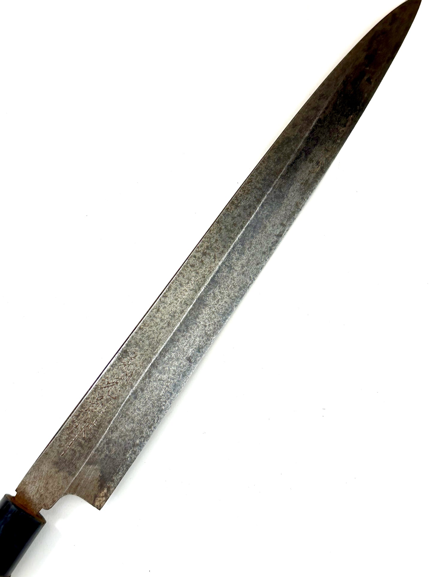 Vintage Japanese Signed Chef's Sashimi Sushi Knife 11" Blade Laminated Samurai Steel