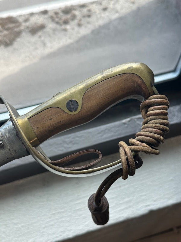 Rare Antique Japanese Type 25 Cavalry Sword Meiji c1896 Tokyo Artillery Arsenal Four Cannonballs Stamp 37" LS#119