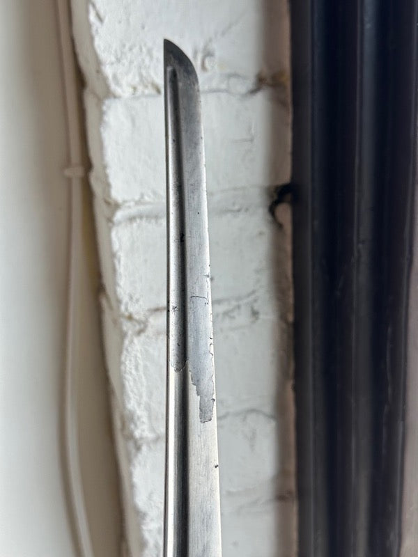 Rare Antique Japanese Type 25 Cavalry Sword Meiji c1896 Tokyo Artillery Arsenal Four Cannonballs Stamp 37" LS#119