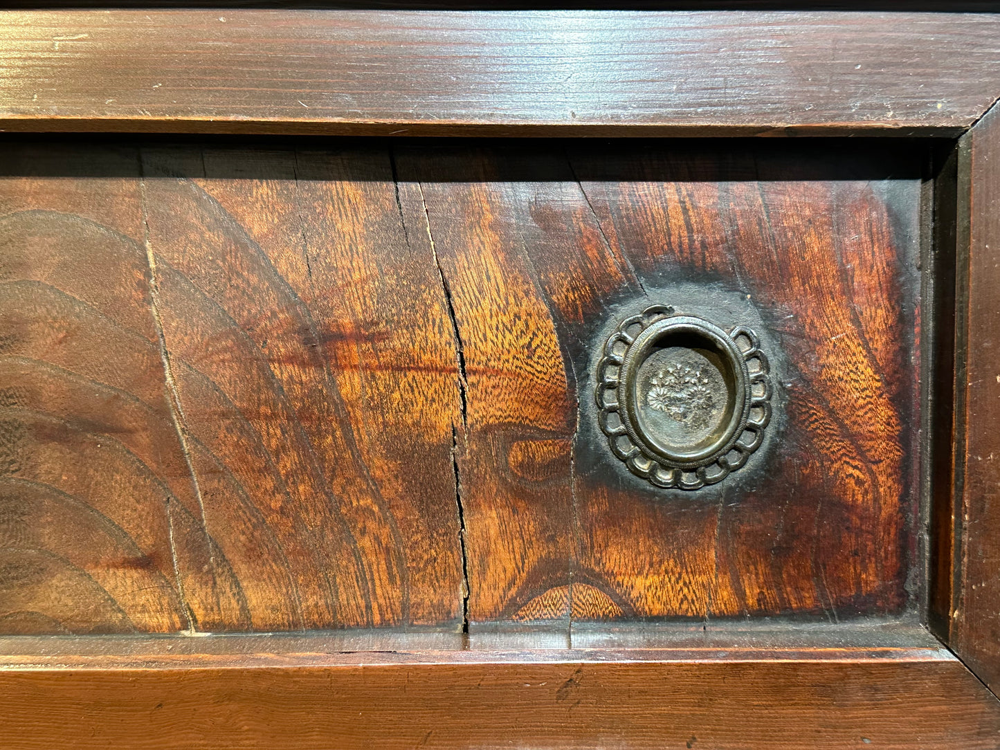 LS#128 Antique Japanese Meiji Era Chobadansu Document Chest 68”H