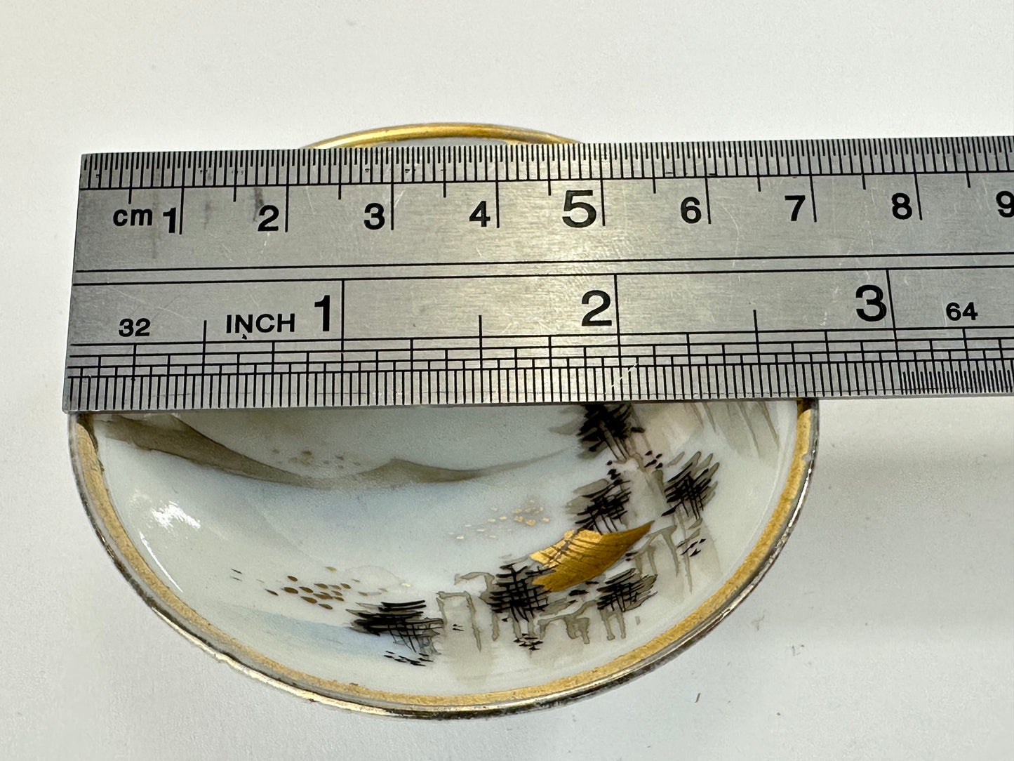 Antique Japanese Taisho Era c1920's Porcelain Sake Cup Sakazuki ~3"W