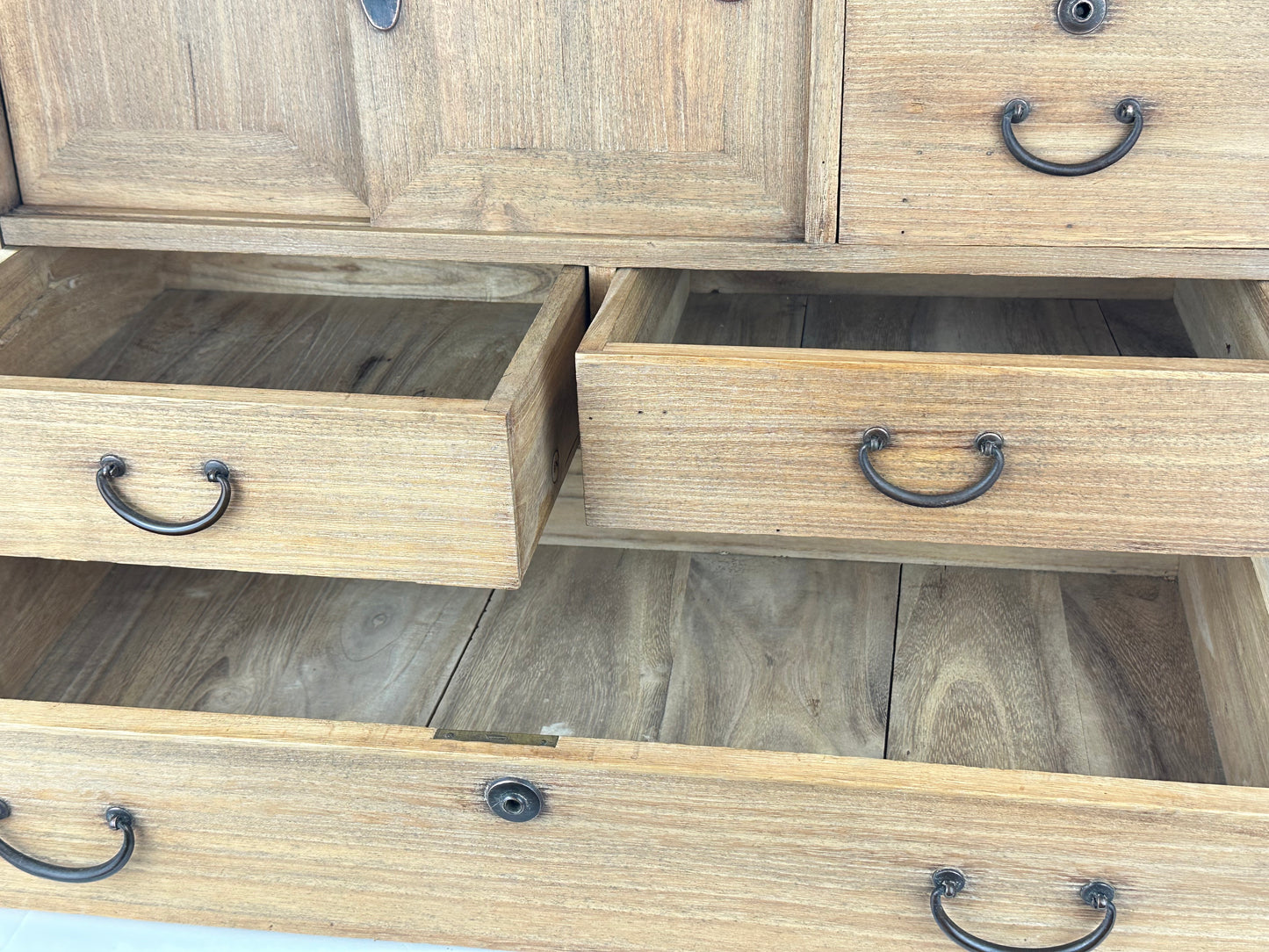 Antique Japanese Taisho Era 1920's Kiri Kodansu Personal Tansu 5 Drawer 23"W