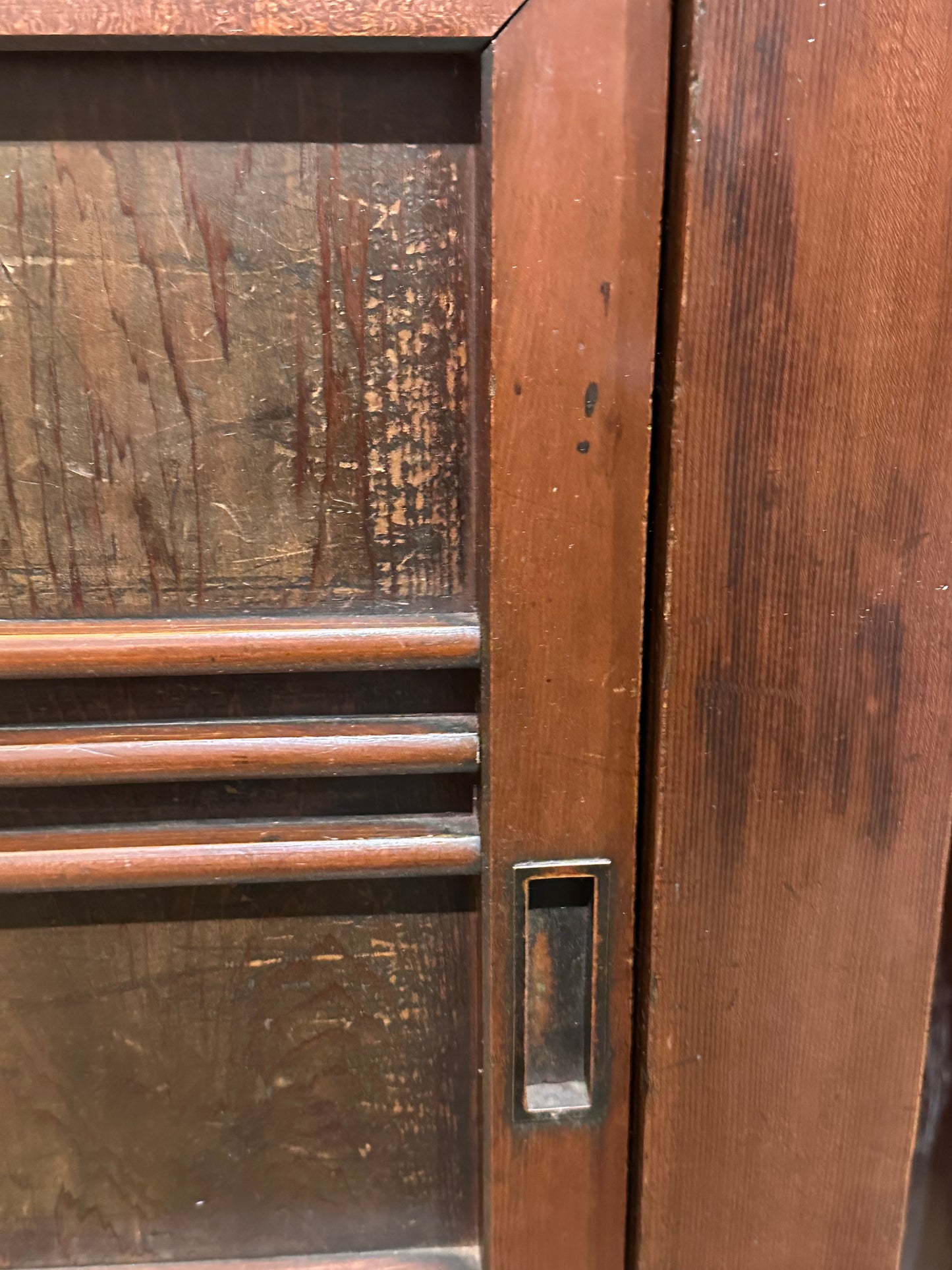 LS#128 Antique Japanese Meiji Era Chobadansu Document Chest 68”H