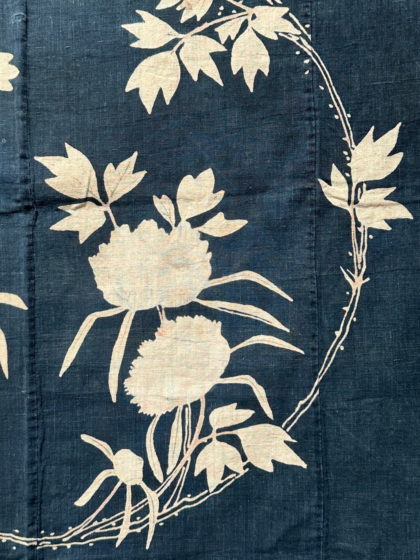 Antique Japanese 19th Century Textile - Tsutsugaki 49"x62" #60