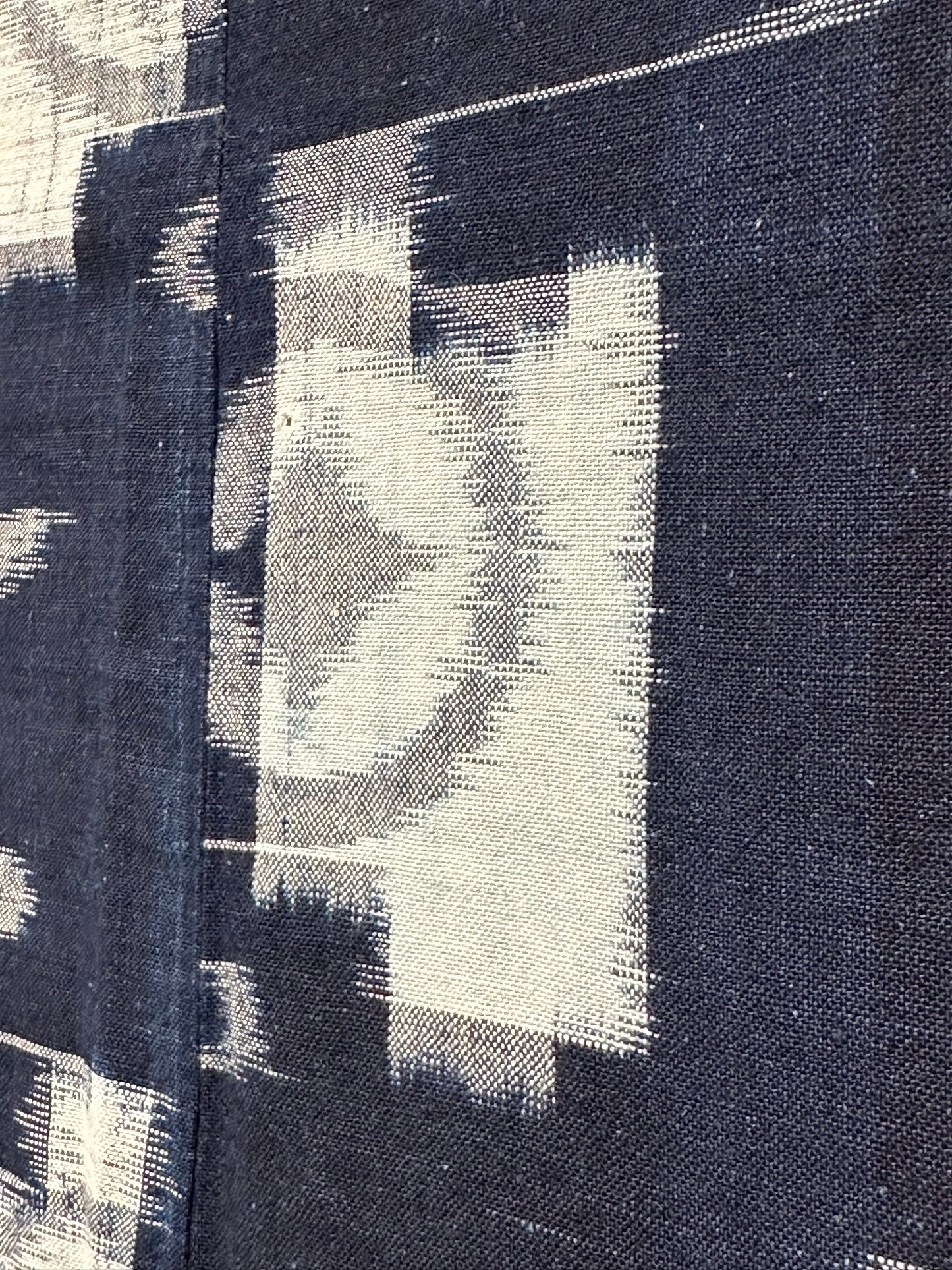 Antique Japanese 19th Century Textile - Kasuri Indigo Ikat 36"x76" #66