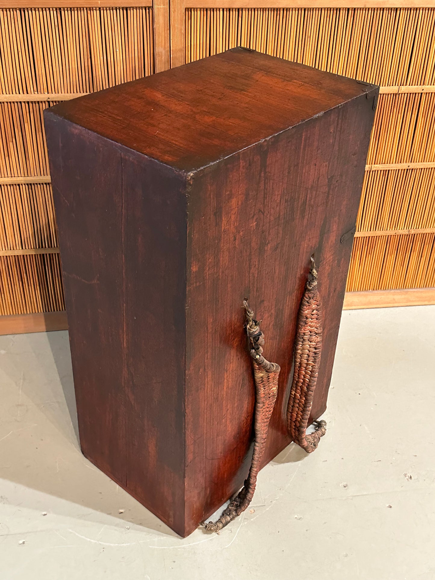 Antique Japanese Edo Era Early 1800's Gyosho Bako Peddler's Tansu Chest 28"