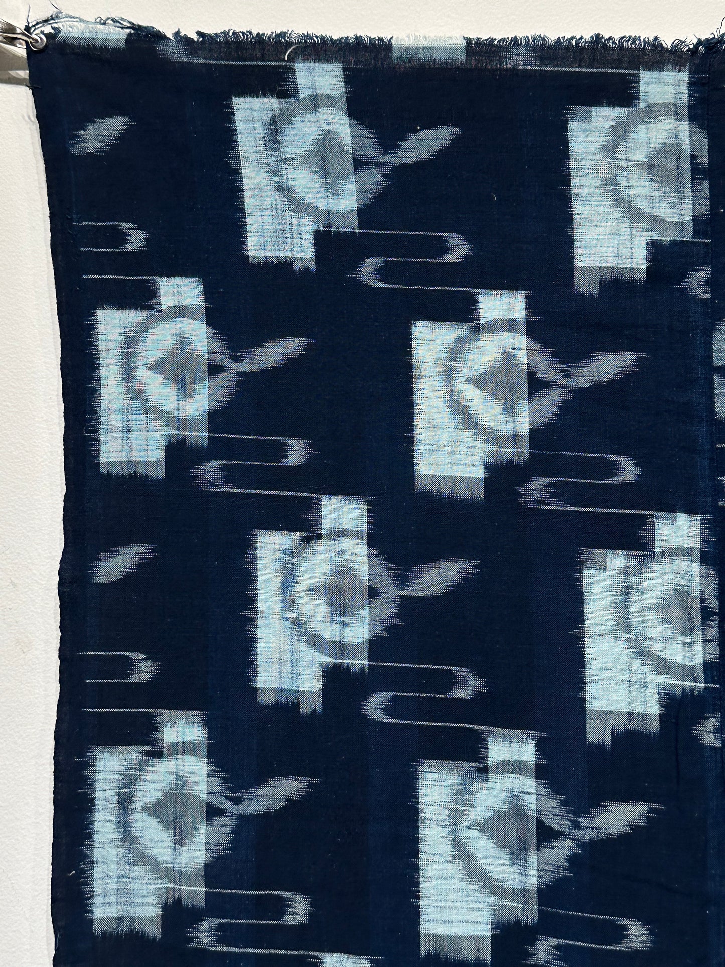 Antique Japanese 19th Century Textile - Kasuri Indigo Ikat 36"x76" #66