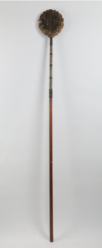 Japanese Momoyama Era Mulberry Yari Koshirae Samurai Spear Handle Signed c1580