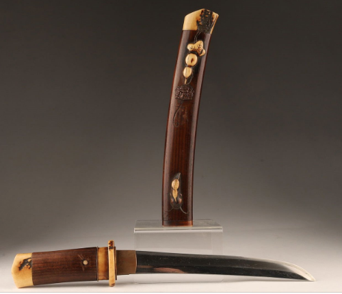 Japanese Samurai Tanto Short Sword Signed "Tomoyuki" c15th-18th Century LS#008