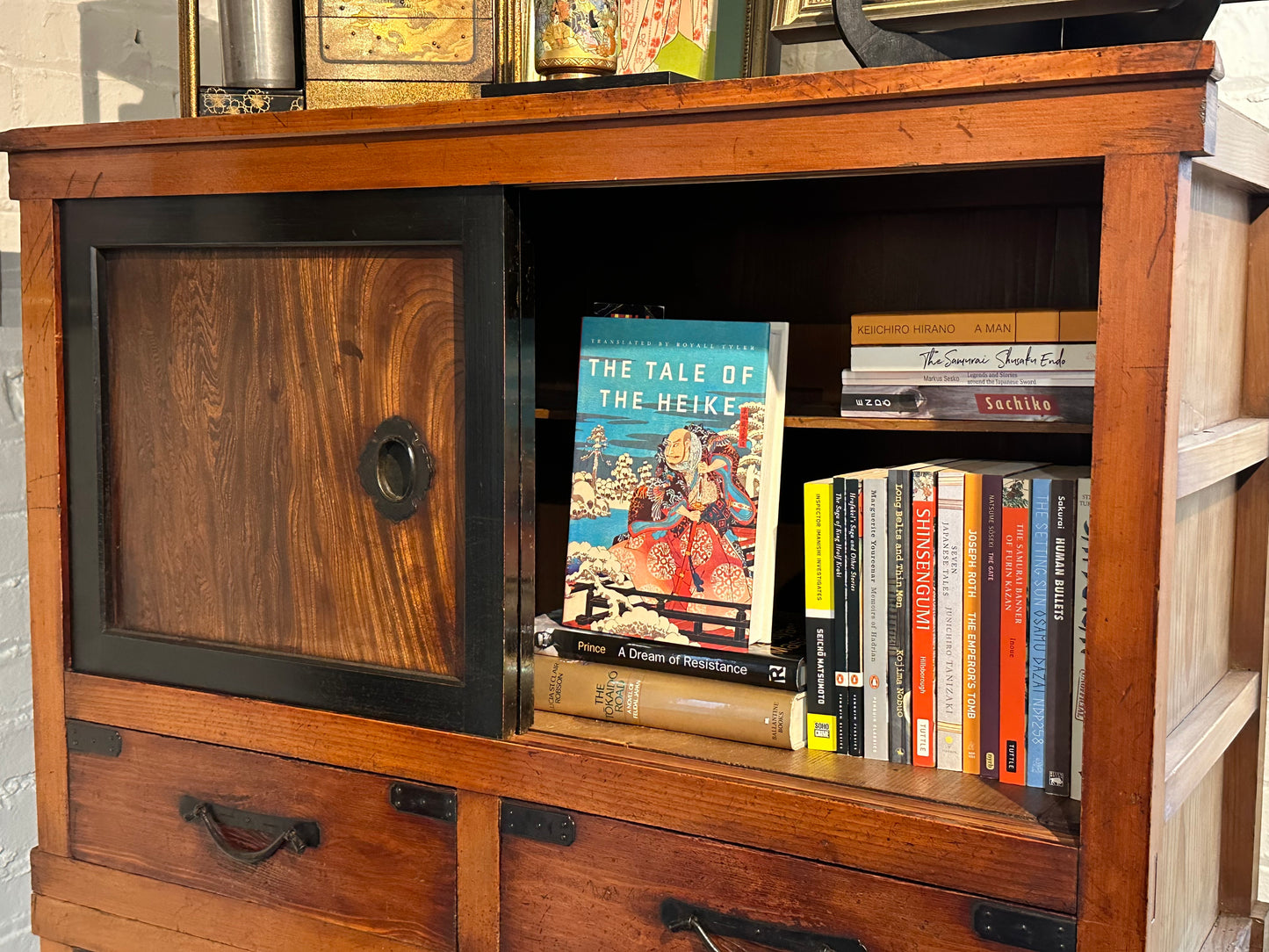 Antique Japanese Meiji Period Chobadansu Merchant Tansu Chest 38"W LS#127