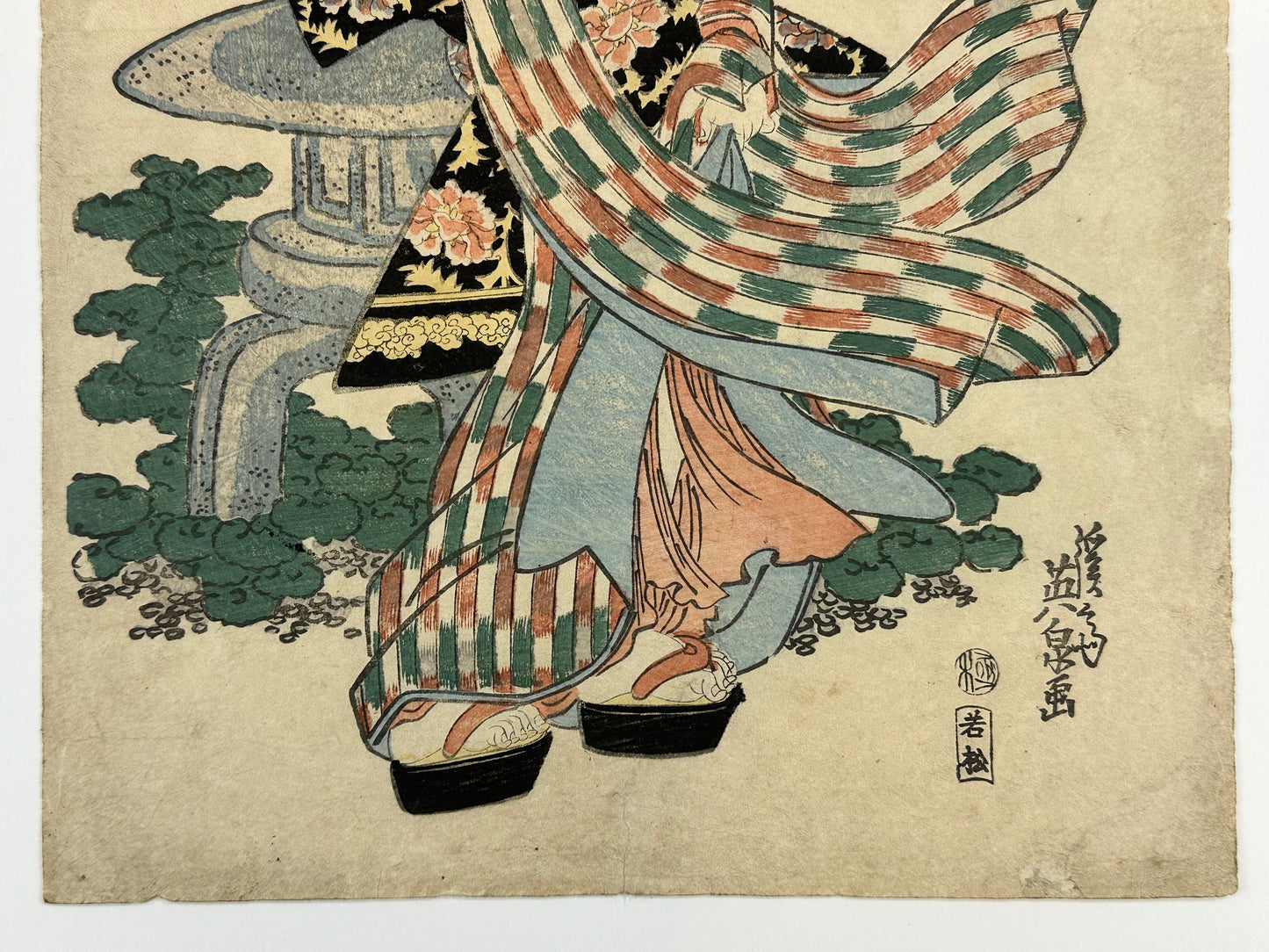 Original Japanese Woodblock Print: By Eisen (1790-1848) Beauty Print Bijinga