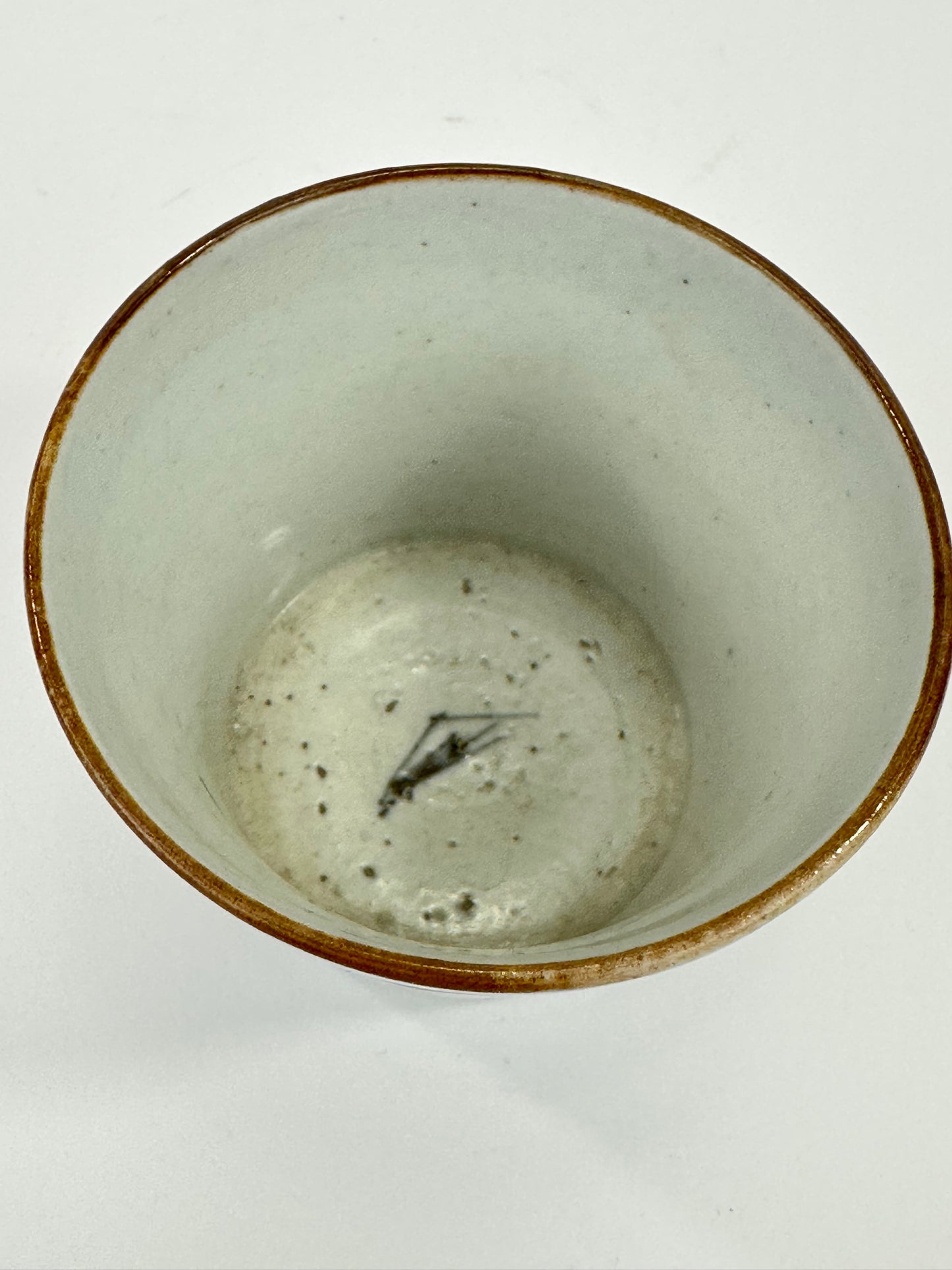 Antique Japanese Edo Period Blue & White Porcelain Sobachoko Sake / Tea Cup 3"