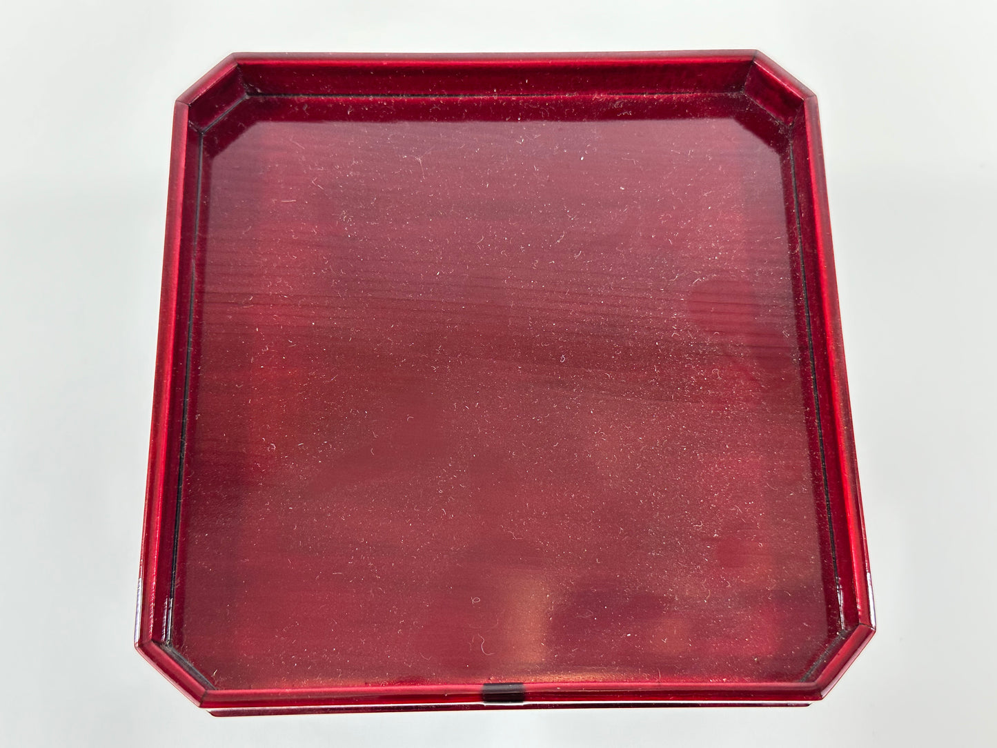 Vintage Japanese Hida Shunkei Lacquer Display Stand with Octagonal Top 4 3/4"W