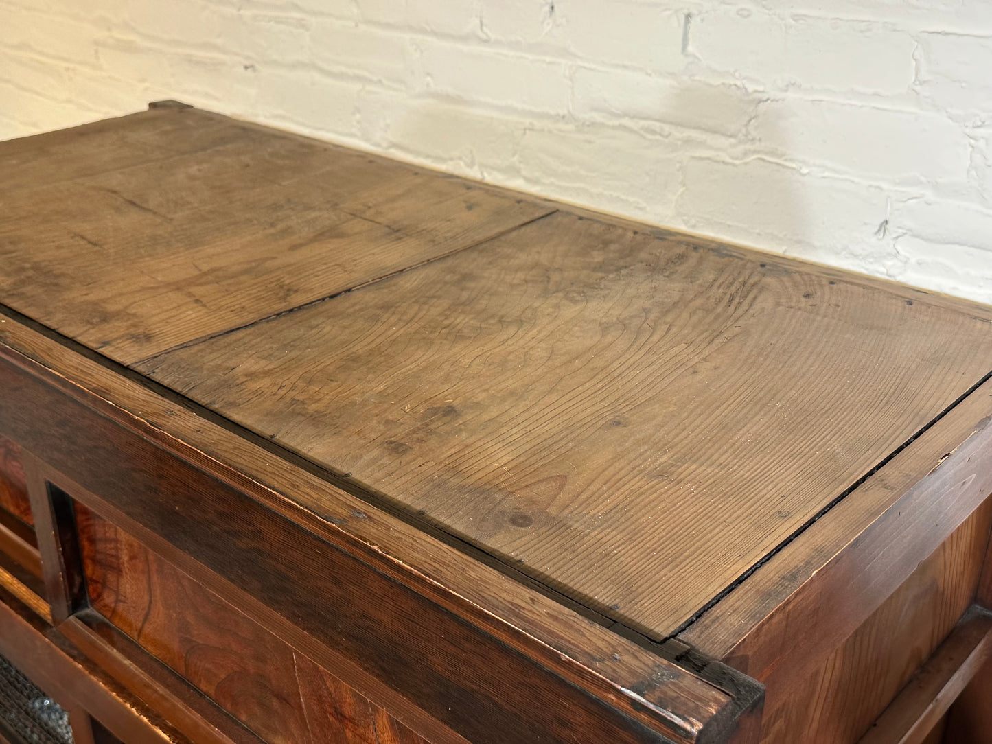 LS#128 Antique Japanese Meiji Era Chobadansu Document Chest 68”H