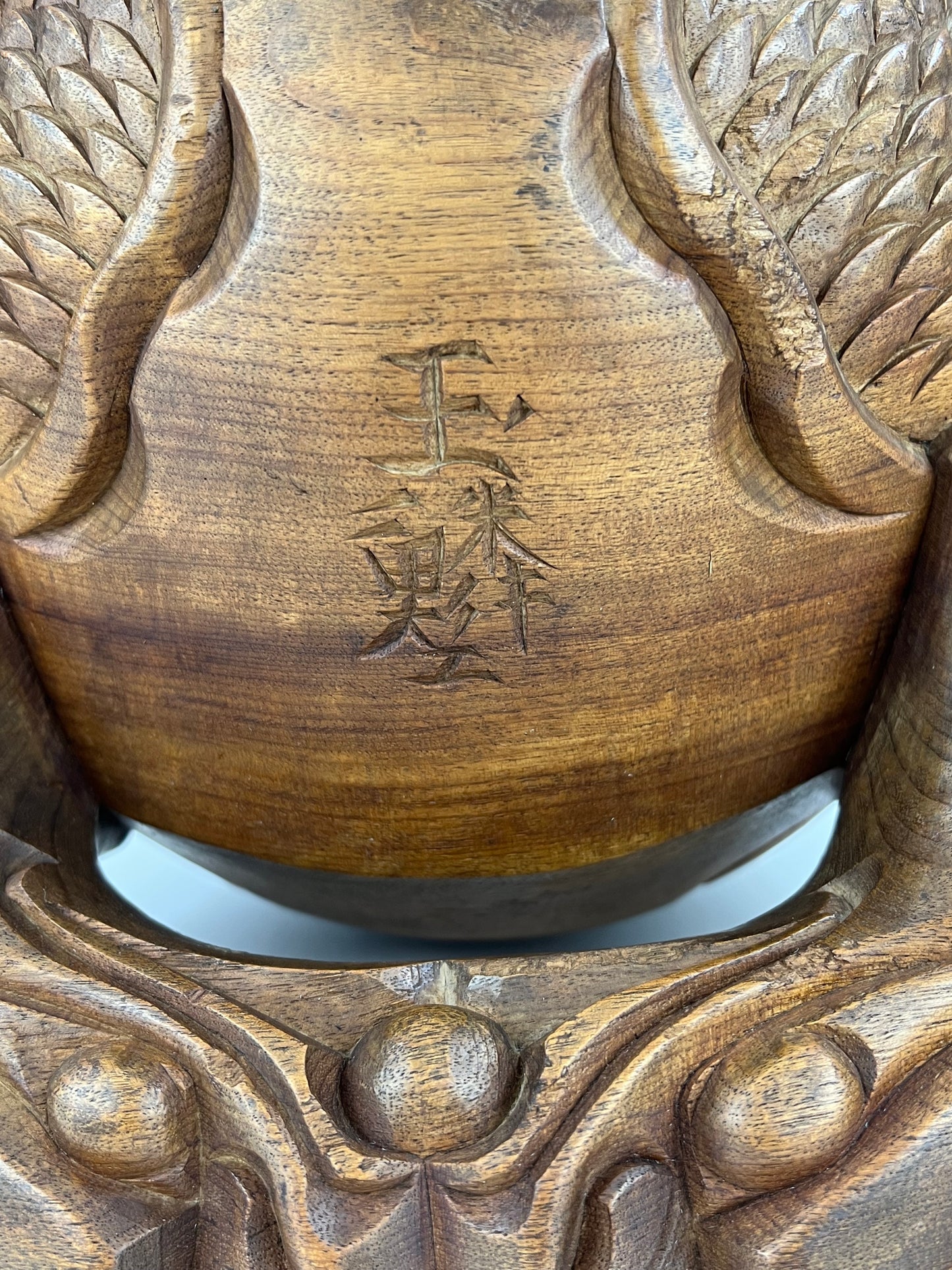 Antique Japanese Mokugyo Buddhist Drum 12"H