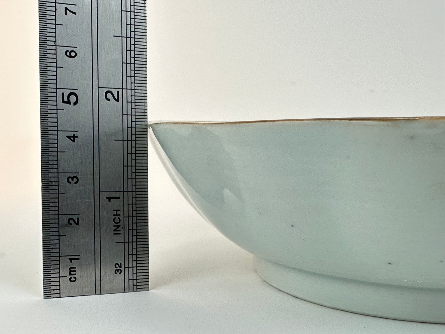 Antique Japanese Imari Scalloped Porcelain Bowl with Underglaze Blue Design 6.25"W