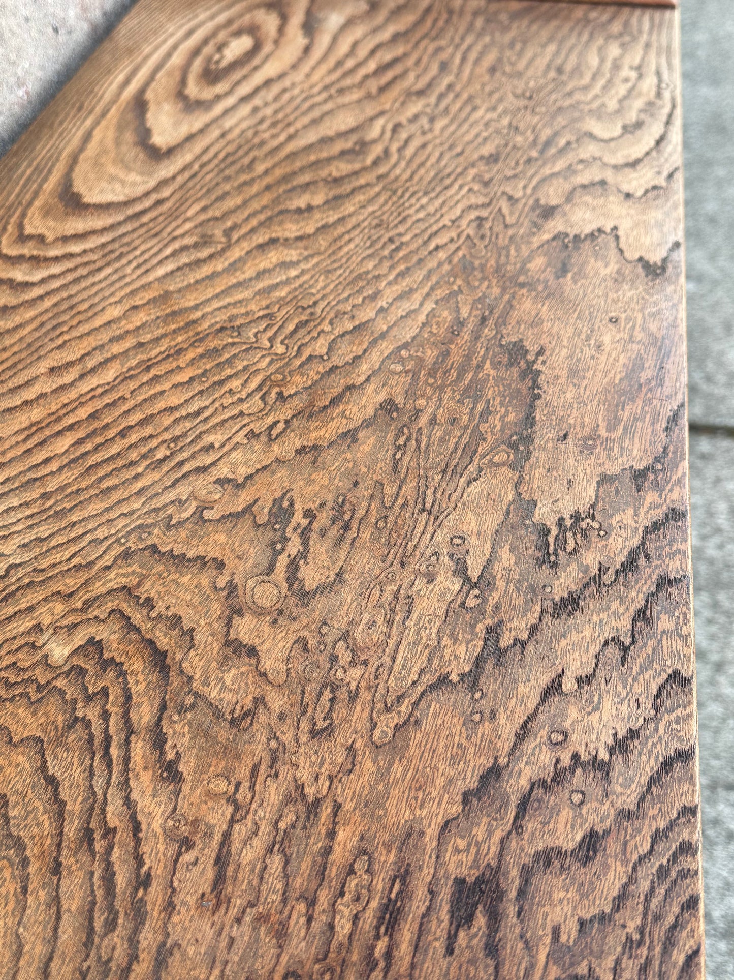 Rare Antique Japanese Keyaki Chadansu c1937 Cabinet Carved Crane & Turtle Finials Persimmon Trim 36"W