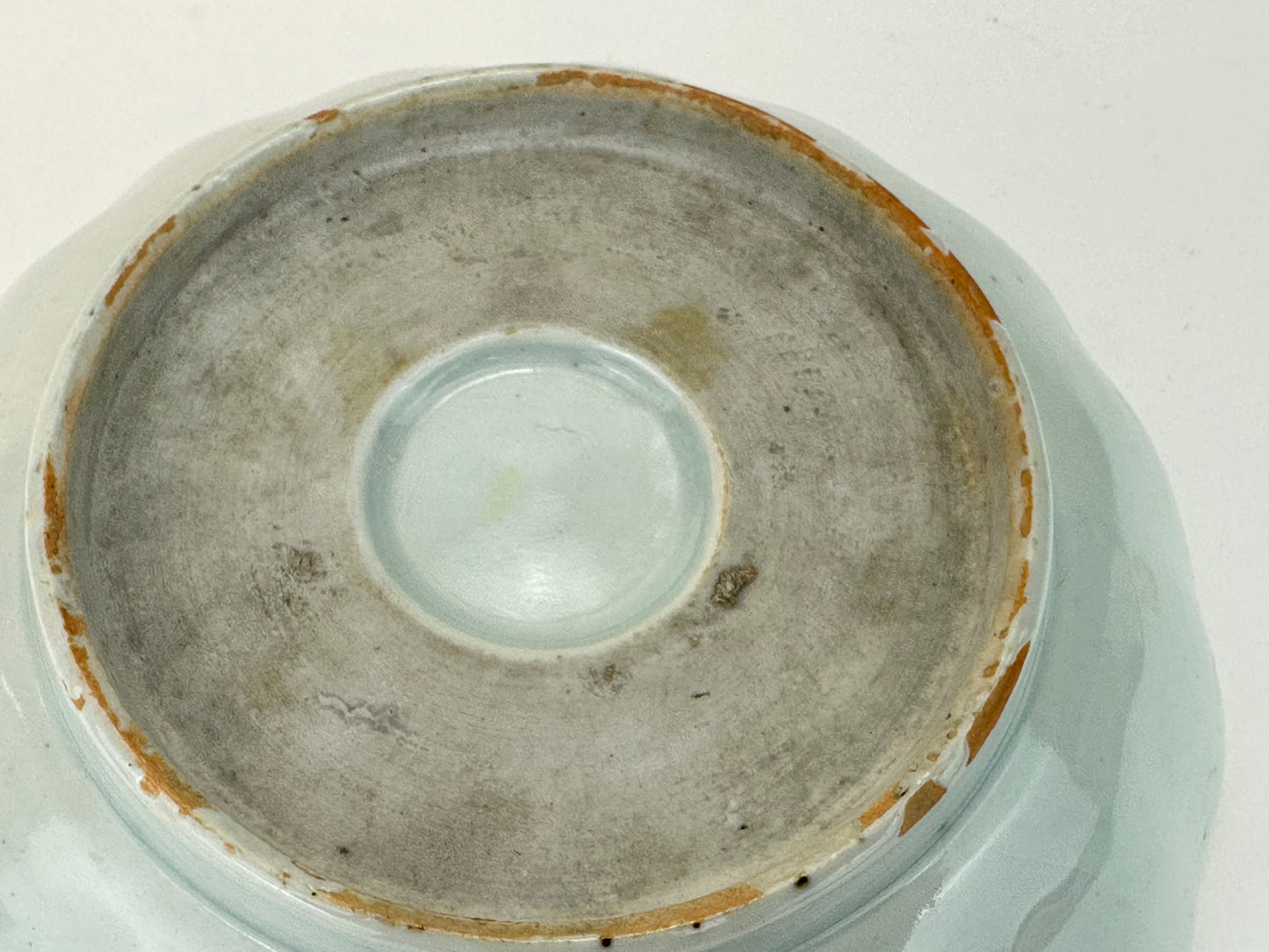 Antique Japanese Imari Scalloped Porcelain Bowl with Underglaze Blue Design 6.25"W