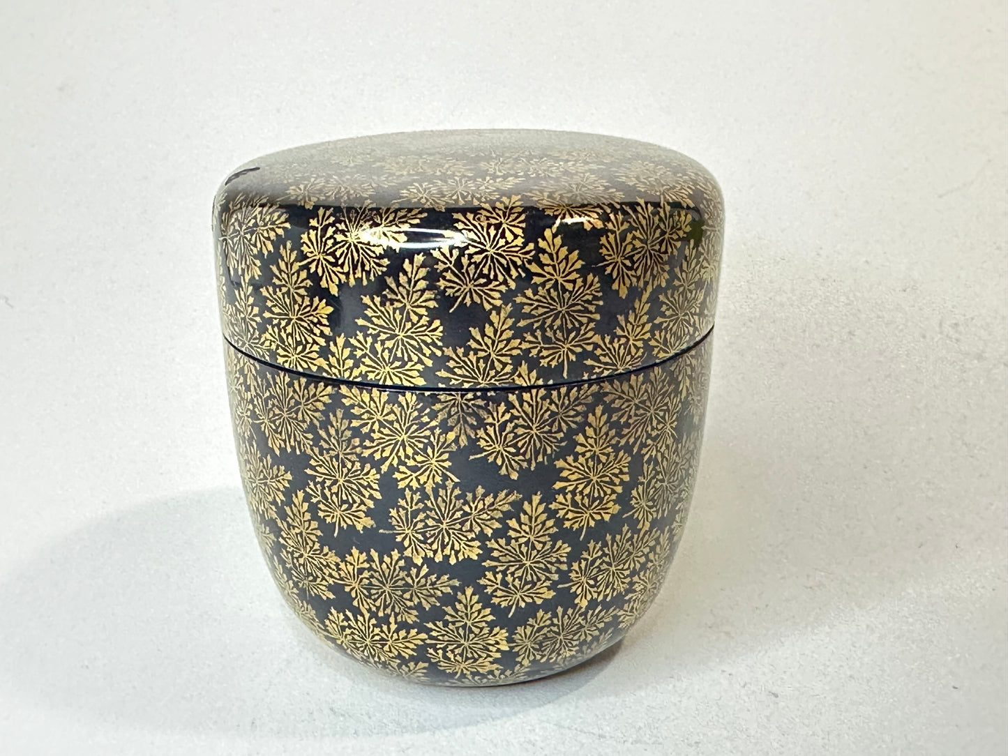Vintage Japanese Tea Ceremony Natsume Gold Makie Tea Caddy 2.5”
