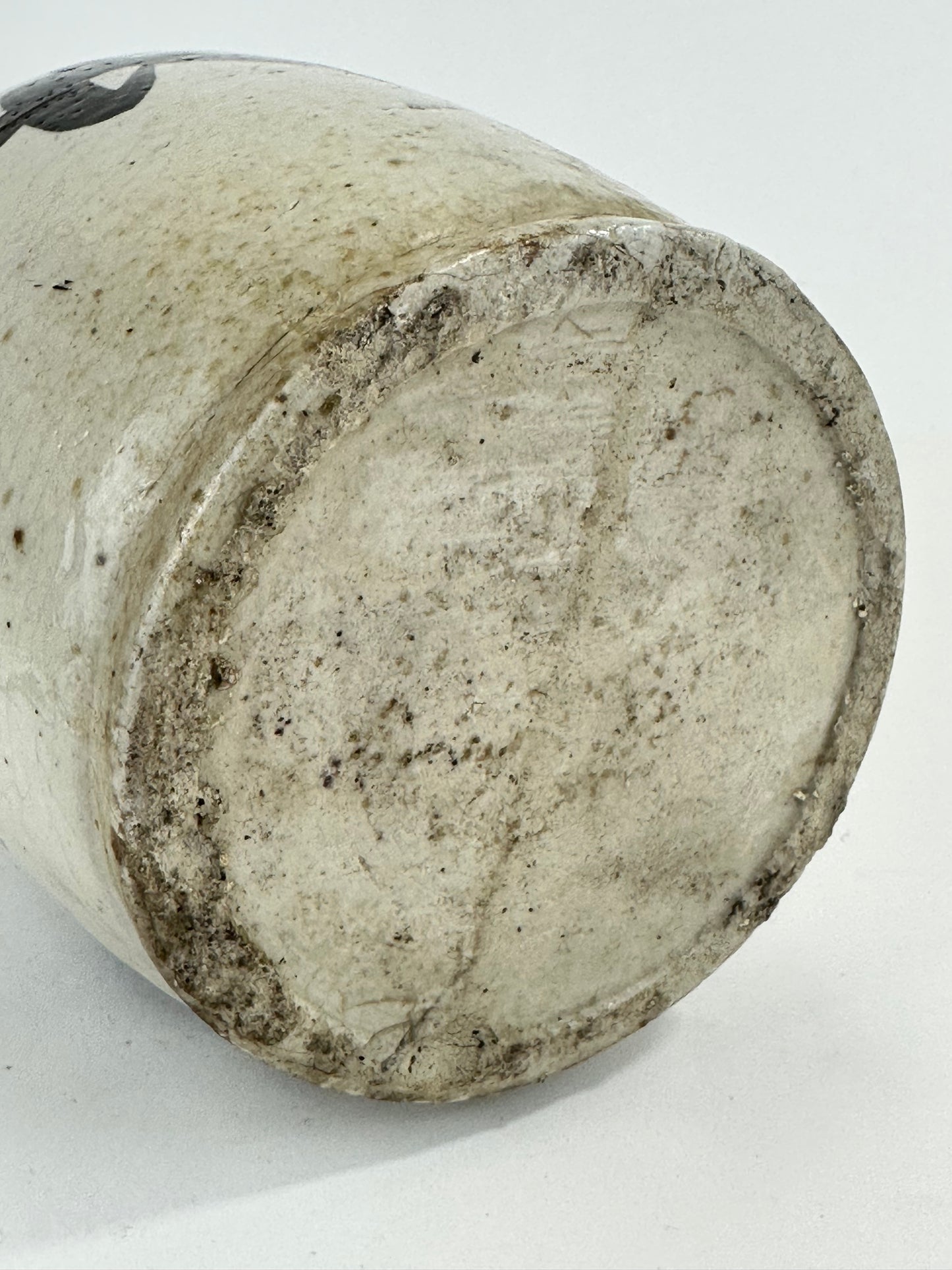 Antique Japanese 1800's Tokkuri Sake Jug Calligraphy Ceramic Mingei Vase 10"