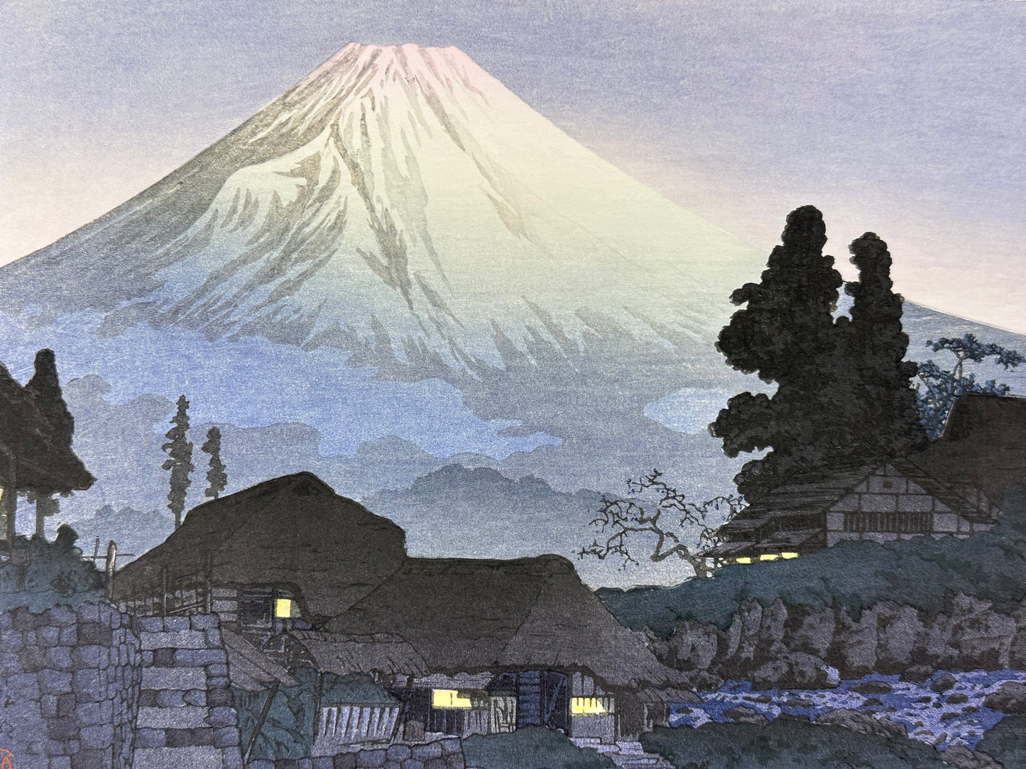 Shotei Takahashi Giclee Woodblock Print Mt Fuji from Mitsukubo 10"x15"