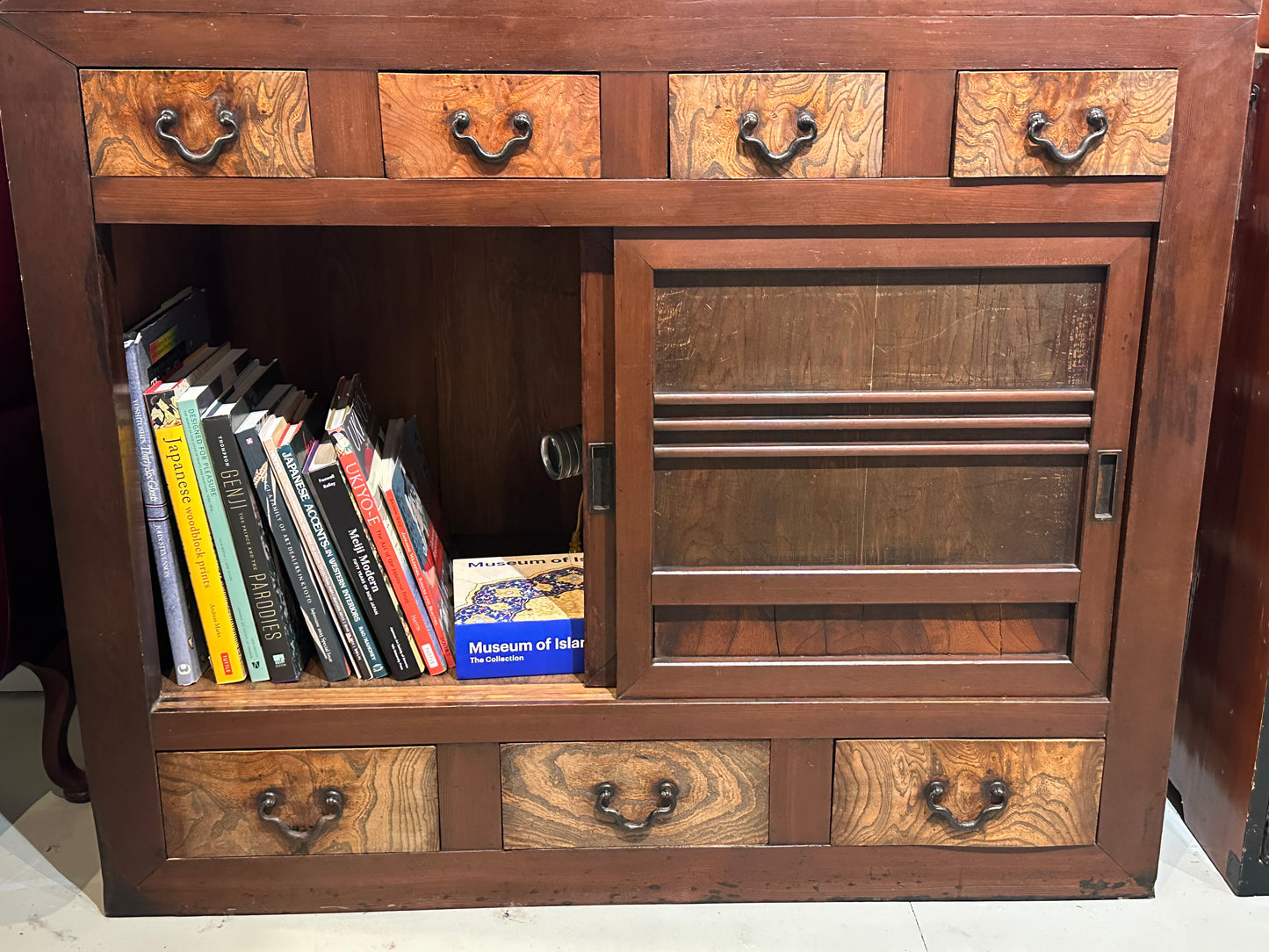 LS#128 Antique Japanese Meiji Era Chobadansu Document Chest 68”H