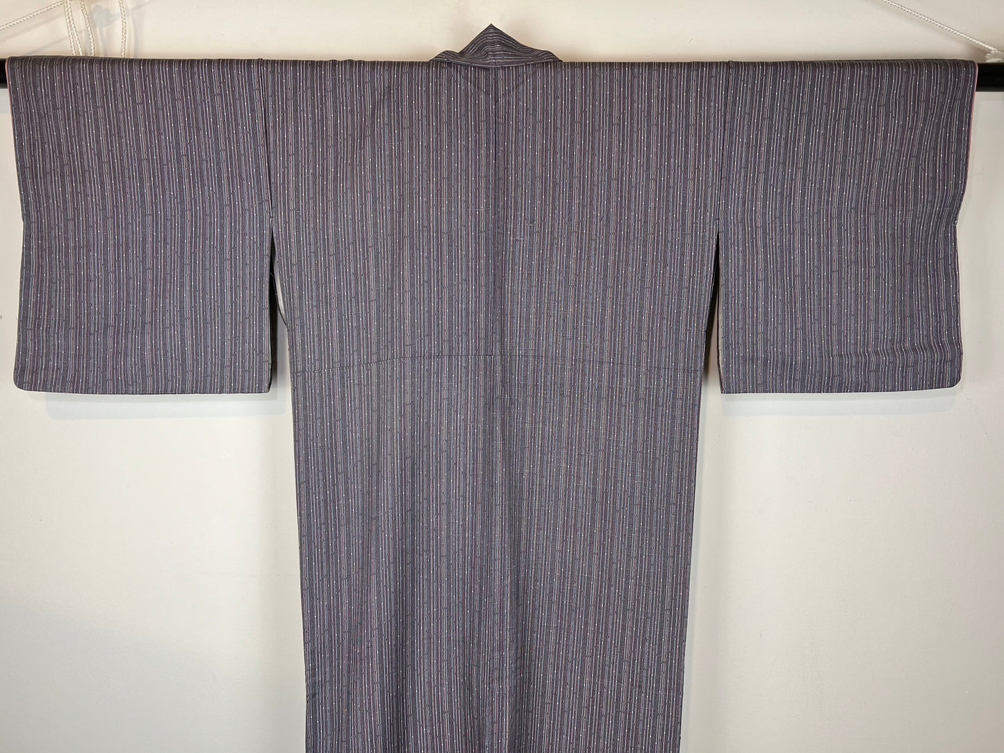 Vintage Japanese Silk Kimono Dusky Purple 60"L