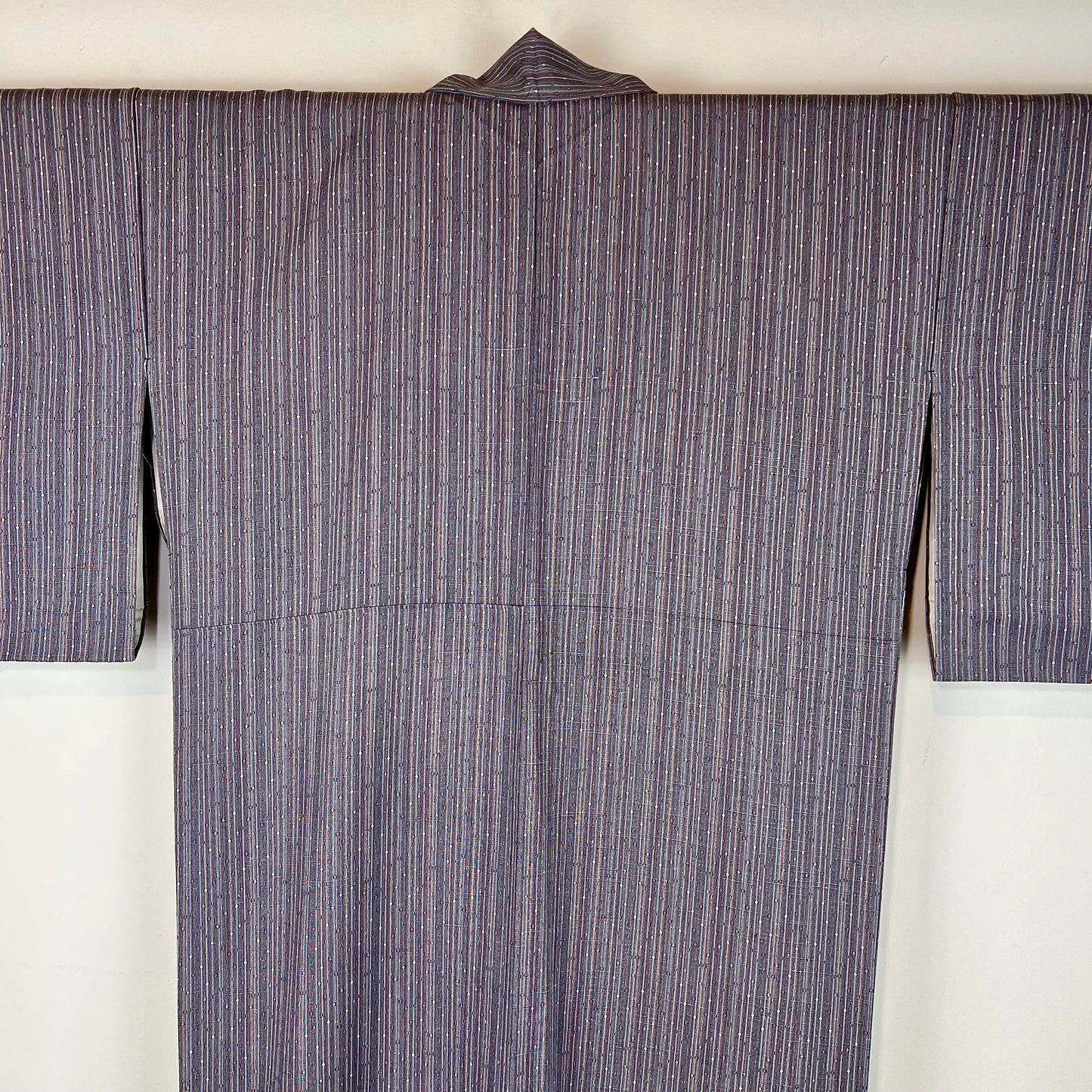 Vintage Japanese Silk Kimono Dusky Purple 60"L