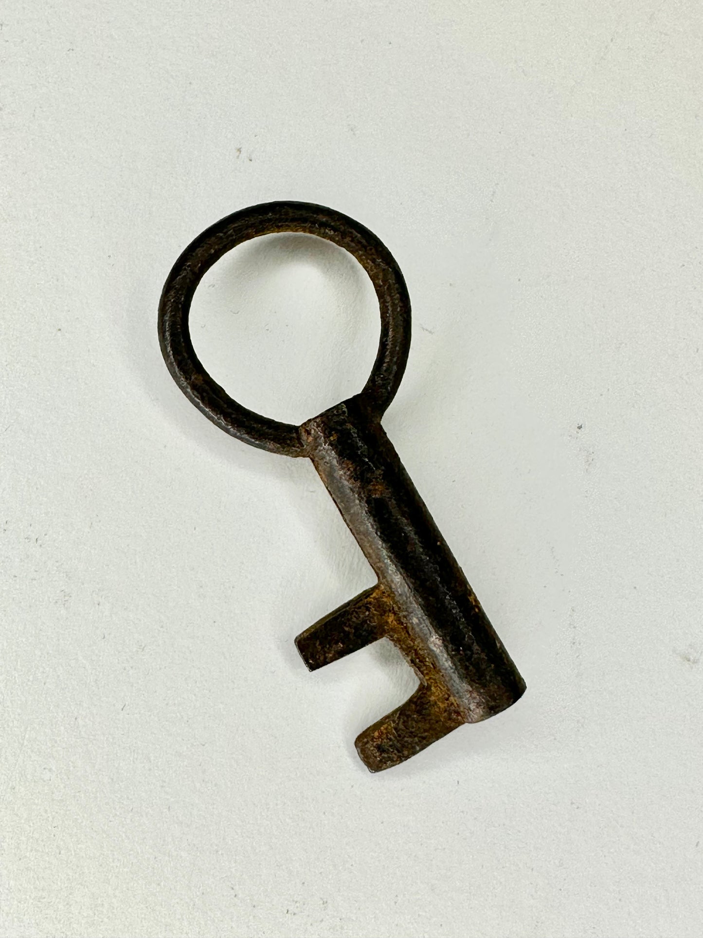 Antique Japanese Edo Era c 1880's Forged Iron Tansu Key 2.25"