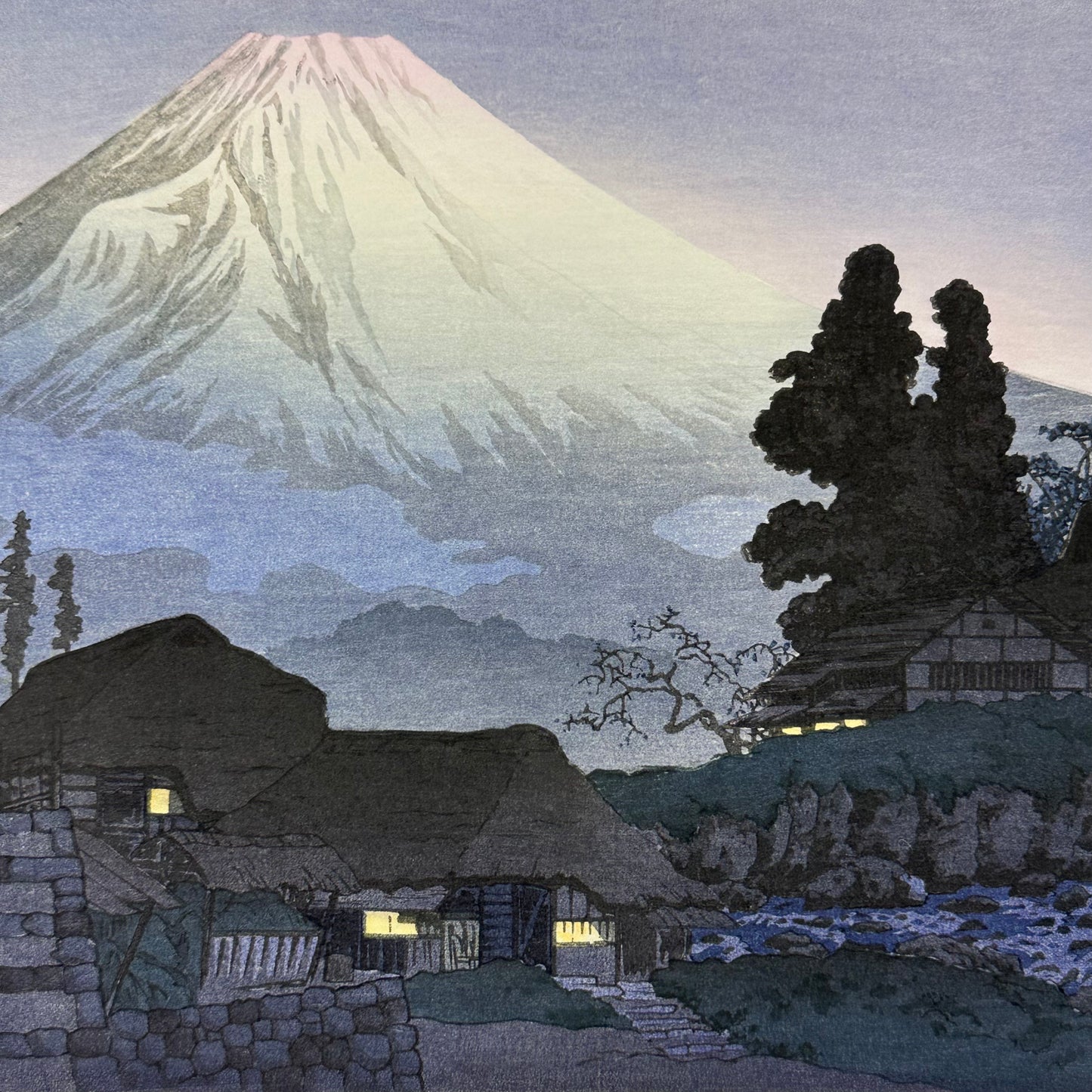 Shotei Takahashi Giclee Woodblock Print Mt Fuji from Mitsukubo 10"x15"