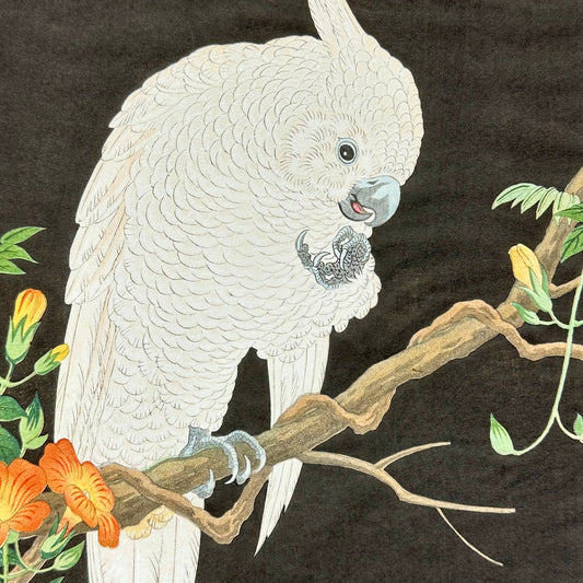 Nishimura Hodo Giclee Woodblock Print Cockatoo Oumo Ukiyoe 10.5"x15.5"