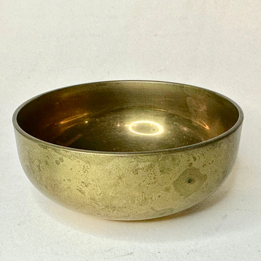 Vintage Bronze Singing Bowl Buddhist Alter Meditation Zazen 3.5x1.5"