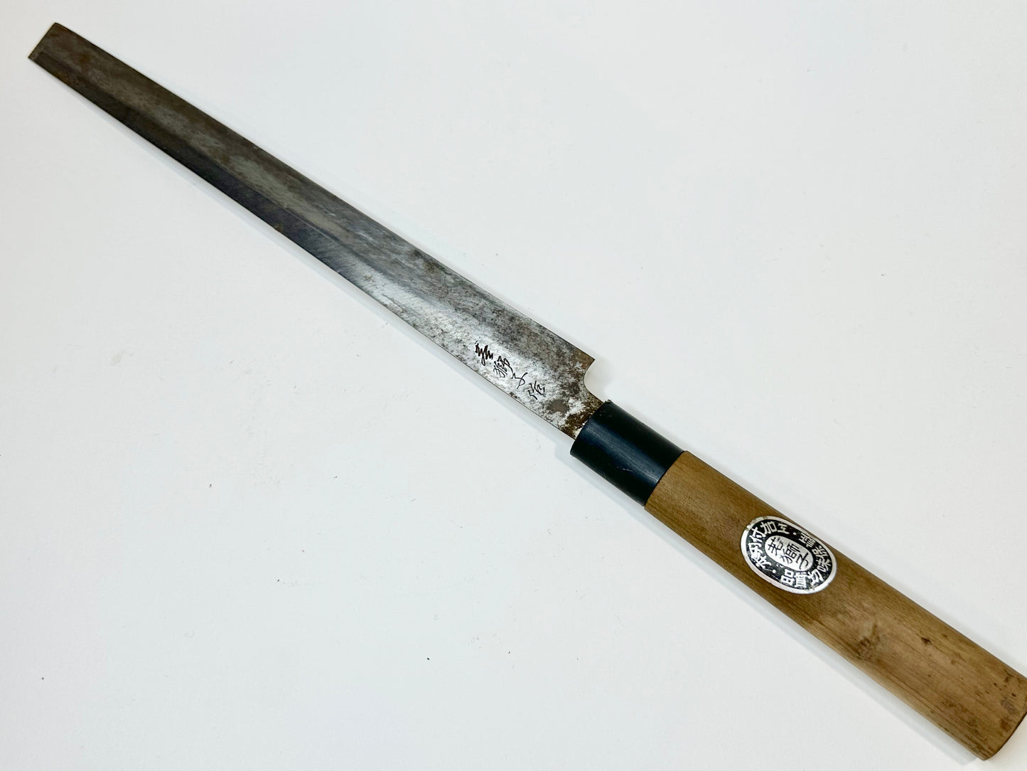 Vintage Japanese Signed Chef's Sashimi Sushi 9" Knife Laminated Samurai Steel
