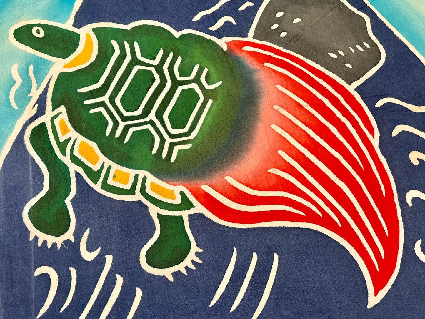 Antique Japanese Festival Banner w/ Koi Turtle Crane Shochikubai 12'