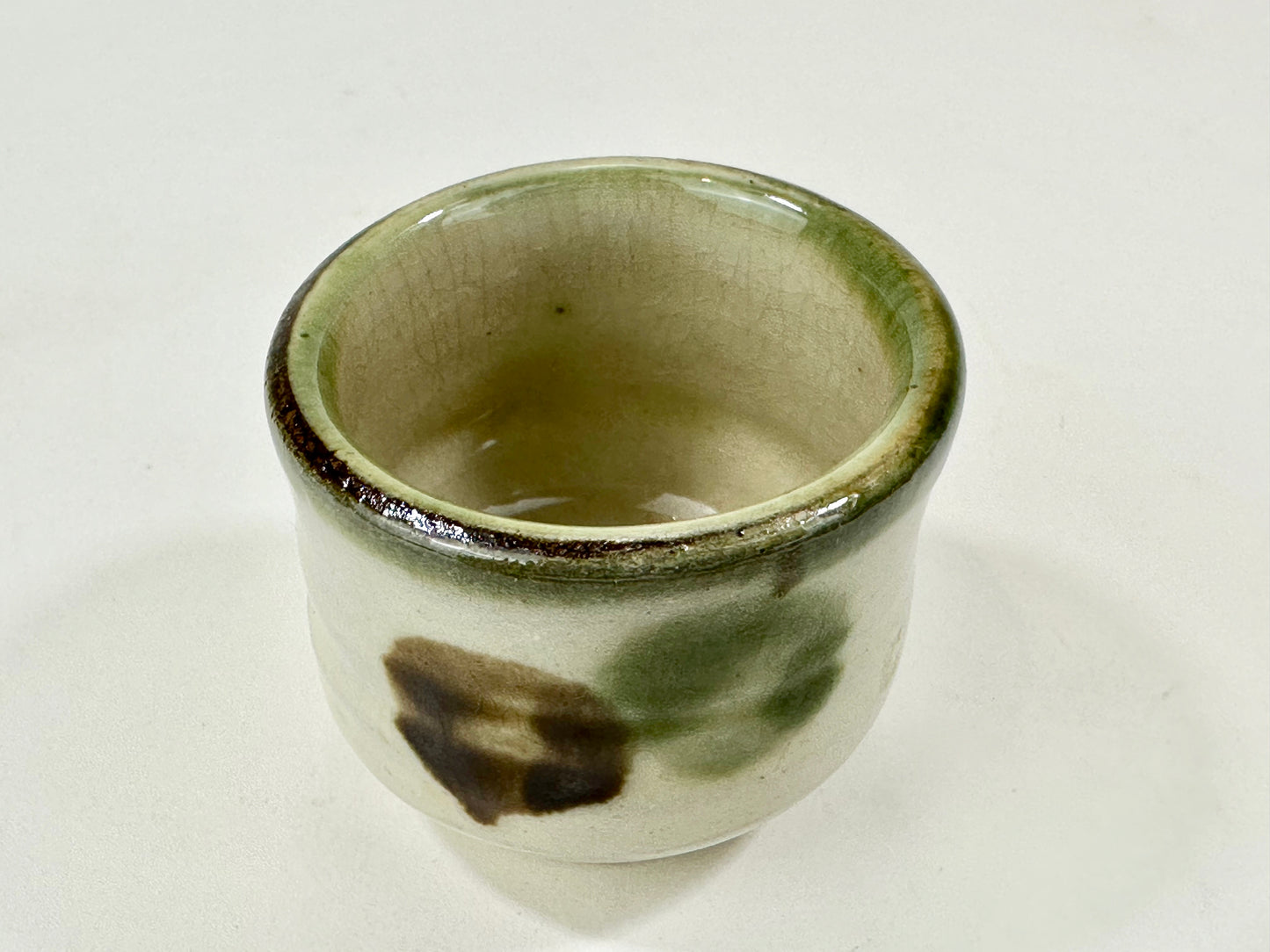 Vintage Japanese Late Showa Era Pottery Sake Cup 2"