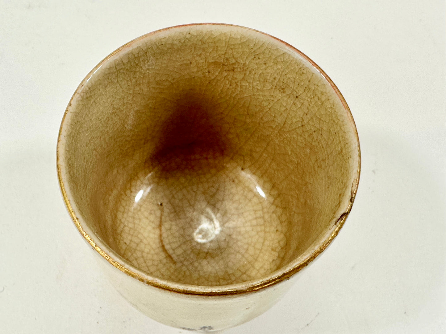 Vintage Japanese Taisho Era c.1920's Ceramic Sakazuki Sake Cup 2.25" Signed