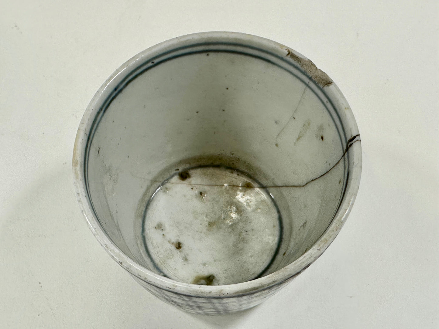 Antique Japanese Edo Era c1850's Imari Sake Cup Sobachoko (damage)