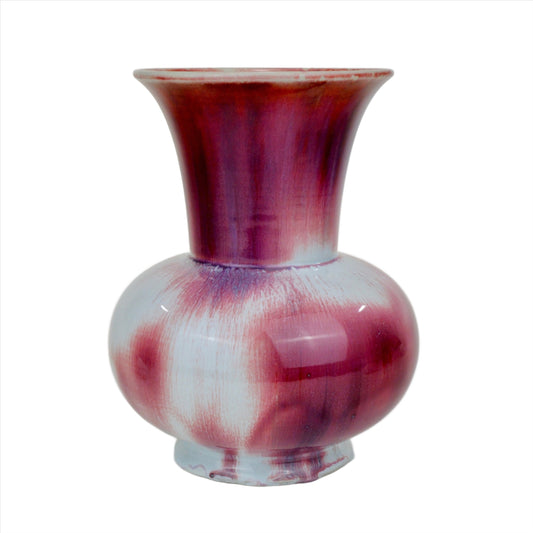 Matsuyama Gaei Peacock Glaze Vase Japanese Hand Thrown 13"