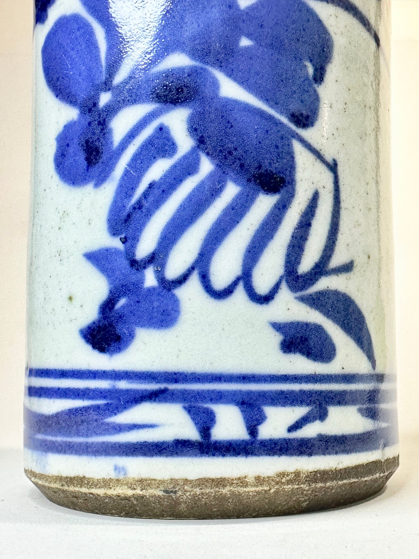 Antique Japanese Late Edo Era Ceramic Tokkuri Sake Bottle 9”
