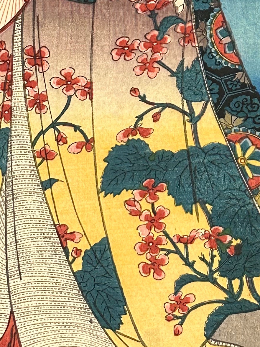 Kuniyoshi Utagawa Giclee Woodblock Bijinga Beauty Print c1843  10"x14.5"