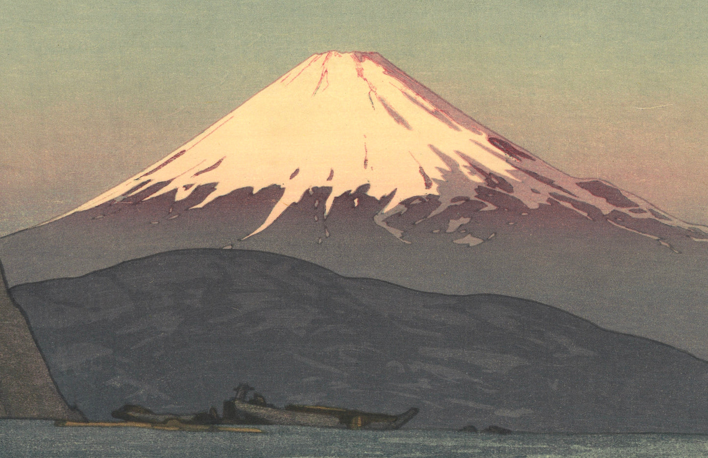 Hiroshi Yoshida Giclée Woodblock Print "Fuji Yama from Okitsu" 1928 10"x15"