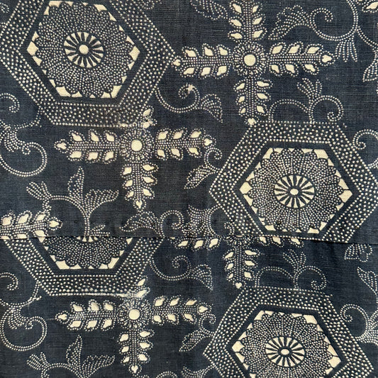 Antique Japanese 19th Century Textile - Katazome Indigo 37"x72" #79