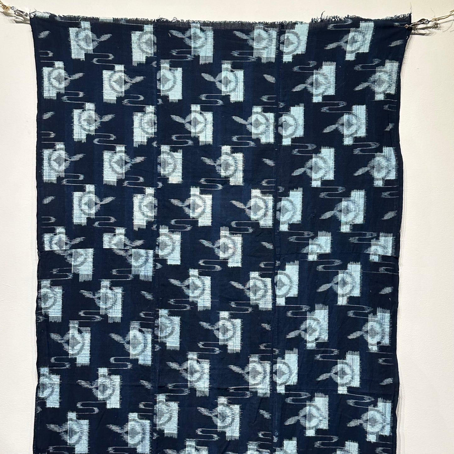 Antique Japanese 19th Century Textile - Kasuri Indigo Ikat 36"x76" #66