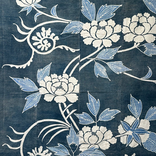 Antique Japanese 19th Century Textile - Tsutsugaki 50"x64"