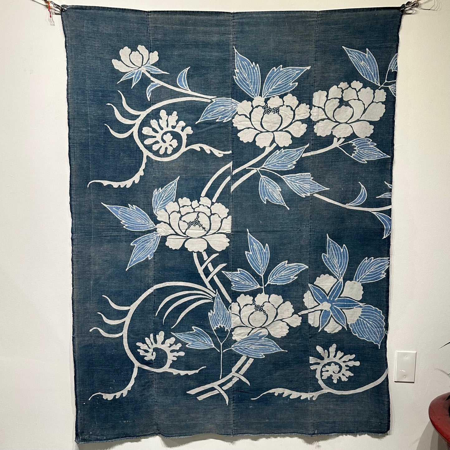 Antique Japanese 19th Century Textile - Tsutsugaki 50"x64"