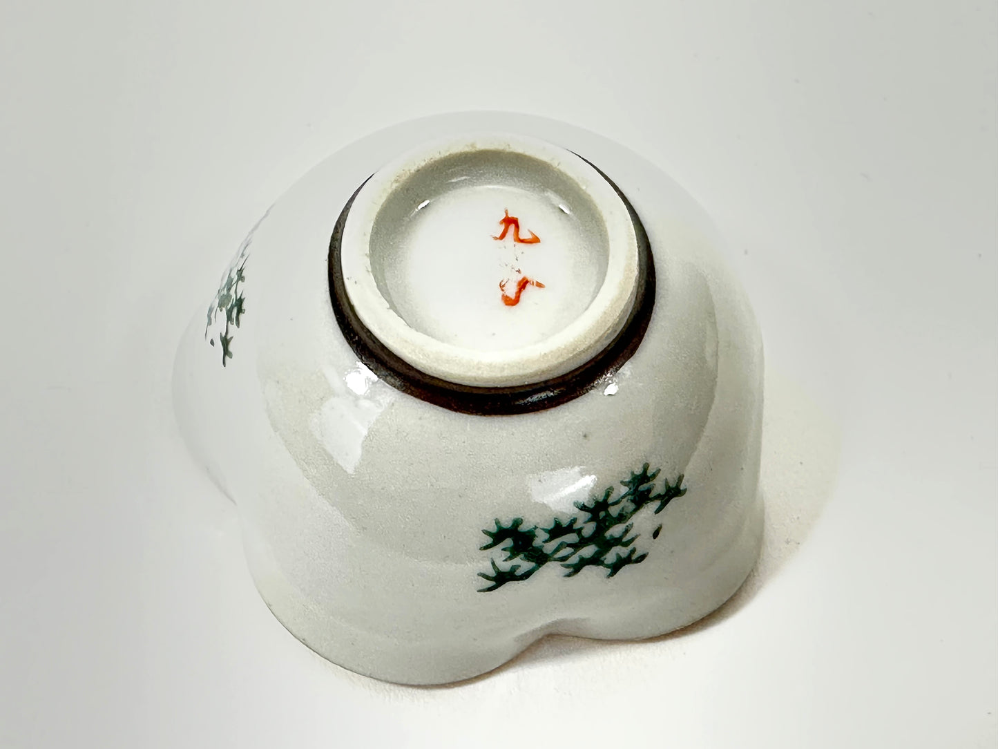 Vintage Japanese Sake Cup Kutani Daruma