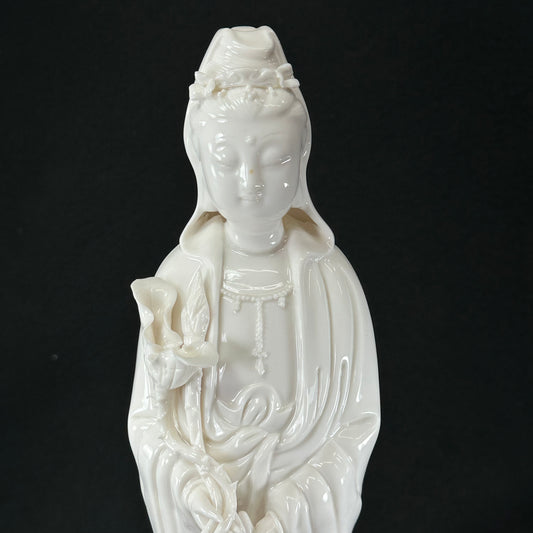 Quan-Yin Statue Porcelain Kutani God/Gooddess of Compassion Drip Fountain 15”